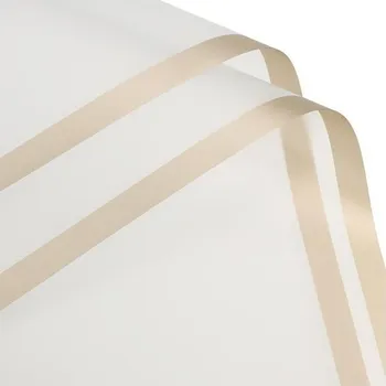 Party dekorace 20 ks balicí papír se zlatým okrajem