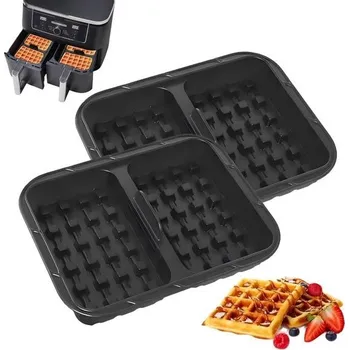 Příslušenství pro myčku VICDUEKG Příslušenství pro fritézu Ninja, sada 2 dvojitých vaflových vložek Příslušenství pro