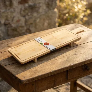 Servírovací deska bambusová na nožkách Konighoffer 66 x 19,5 x 4,5 cm