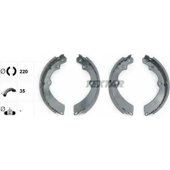 Brzdová čelist Sada brzdových čelistí TEXTAR 91042800