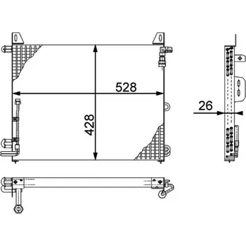 Výparník klimatizace Kondenzátor, klimatizace MAHLE AC 656 000P