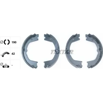 Brzdová čelist Sada brzdových čelistí, parkovací brzda TEXTAR 91074900