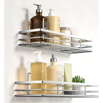 Koupelnový nábytek Sprchová police bez vrtání 2 kusy sprchová police sprchový koš organizér do koupelny koupelnová