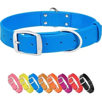 Obojek pro psa Kožený obojek Quipuda pro velké psy, měkká podšívka z pravé kůže s dvojitou přezkou