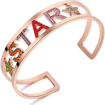 Náramek PengJin Dámský náušník s motivem nejlepší kamarádky - růžové zlato, kulatý, oranžový, zelený,