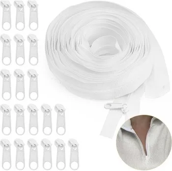 Organizér oblečení YOYEAH Průběžný zip s úchyty - Kombinovaná sada s 20 úchyty, na ložní prádlo, oblečení a řemesla,