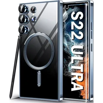 Pouzdro na mobilní telefon Pouzdro Neivi pro Samsung Galaxy S22 Ultra s magnetickou ochranou fotoaparátu Mag-Safe s