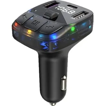 Příslušenství pro autorádio Autonabíječka GADIRIA Bluetooth 5.3 a QC 3.0 PD 30W - FM rádio vysílač - MP3 / WMA / WAV / FLAC