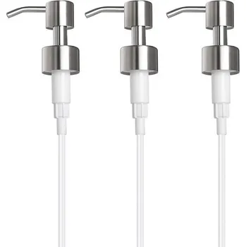 Hlavice dávkovače mýdla Anhow, 3dílná, nerezová pumpička na mýdlo pro lahev se závitem Ø 28 mm,