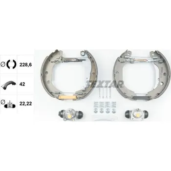 Brzdová čelist Sada brzdových čelistí TEXTAR 84052701