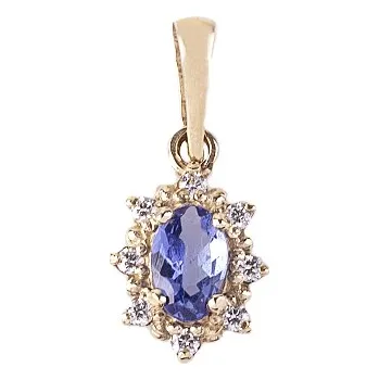 Přívěsek diamant - zlatý přívěsek - ovál (U4-1001TD)