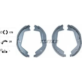 Brzdová čelist Sada brzdových čelistí, parkovací brzda TEXTAR 91081300