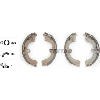 Brzdová čelist Sada brzdových čelistí TEXTAR 91043100