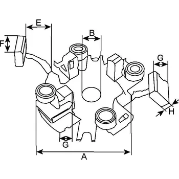 Startér Držák, uhlíkové kartáče HC-Cargo F 032 234 119