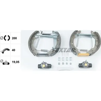 Brzdová čelist Sada brzdových čelistí TEXTAR 84018301