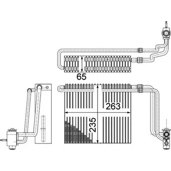 Výparník klimatizace Výparník, klimatizace MAHLE AE 107 000P
