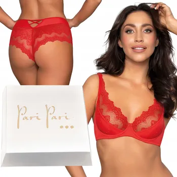 Dámské spodní prádlo Paripari červená souprava spodního prádla velikost 85B