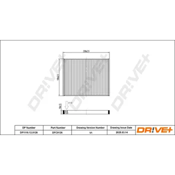 Ventilátor topení a klimatizace Filtr, vzduch v interiéru Dr!ve+ DP1110.12.0126