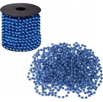 Vánoce VÁNOČNÍ GIRLANDA KORÁLKY ŘETĚZ 10M 8mm PERLY DEKORACE NA STROMEČEK