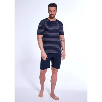 Pyžamo Cornette Various 338/51 kr/r M-2XL pánské tmavě modrá S