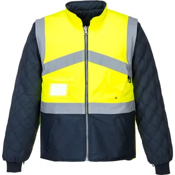 Pracovní oblečení PORTWEST Bunda Hi-Vis S769, oboustranná, reflexní POR-S769YNRS S Žlutá/navy