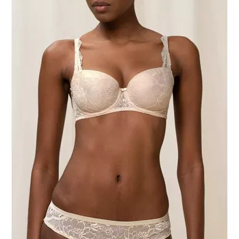Podprsenka Dámská vyztužená podprsenka Amourette Charm WHP02 krémová - Triumph CREAMY DREAM 90D