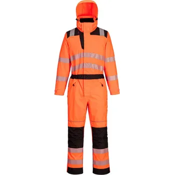 pracovní bunda PORTWEST Kombinéza do deště PW355, reflexní POR-PW355OBRXXL 2XL Oranžová/černá