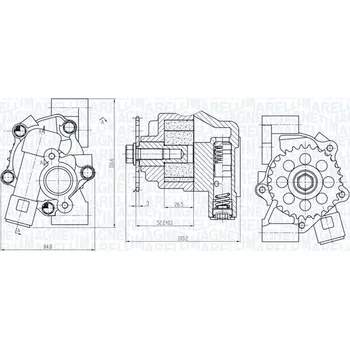 Olejové čerpadlo Olejové čerpadlo MAGNETI MARELLI 351516000099