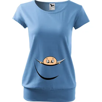 Těhotenské tričko - Kluk z bříška Barva: Fialová, Velikost: 2XL