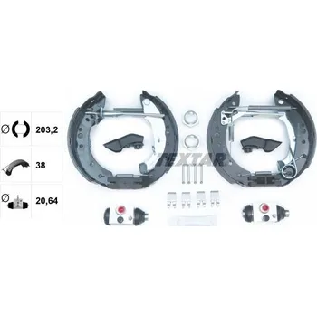 Brzdová čelist Sada brzdových čelistí TEXTAR 84059801