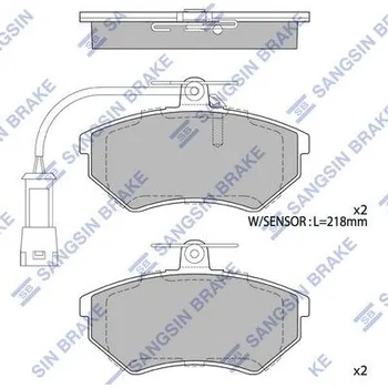 Brzdová destička Sada brzdových destiček, kotoučová brzda Hi-Q SP2005
