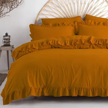 Povlečení POŚCIEL 200x220 BAVLNĚNÉ SATÉNOVÉ POVLEČENÍ TMAVĚ TYRKYSOVÉ HLADKÉ 3DÍLNÁ SADA