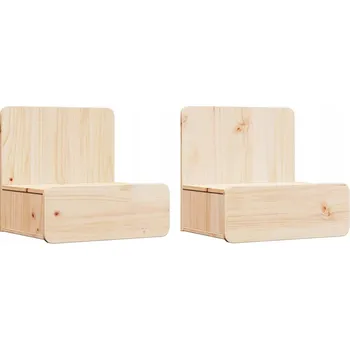 Noční stolek VidaXL Noční stolek se zásuvkou Nástěnný 2 pcs Hnědá 44 x 32.5 x 40 cm