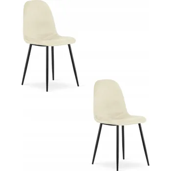 Jídelní židle ŽIDLE DO OBÝVÁKU JÍDELNY COMO béžová samet 2 ks