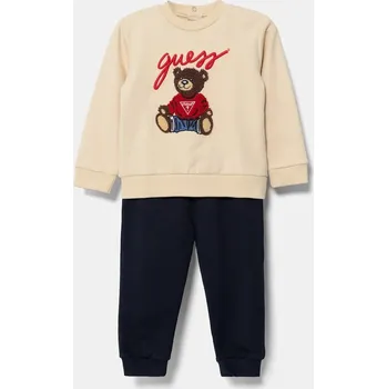 Kojenecké oblečení Bavlněná tepláková souprava pro miminka Guess H5RI00.KAD74.PPYA béžová 12X, vel. 62-68