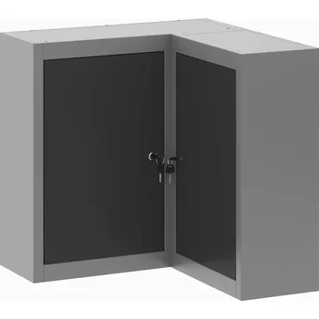 Černo-šedá skříňka na nářadí 55 x 55 x 55 cm, ocel s práškovým nástřikem