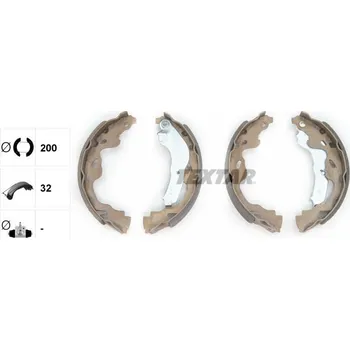 Brzdová čelist Sada brzdových čelistí TEXTAR 91064500