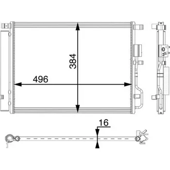 Výparník klimatizace Kondenzátor, klimatizace MAHLE AC 61 000P