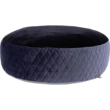Pelíšek pro psa Pelíšek - Pouf (pro psy a kočky), kulatý (80 x 25 cm), modrá/černá