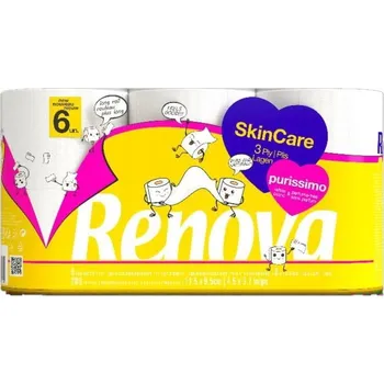 Toaletní papír Suchý toaletní papír bez vůně Renova 6 ks