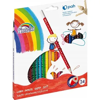 Pastelka Fiorello Super Soft pastelky trojúhelníkové školní 24 barev