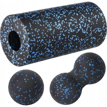 Pěnový válec Masážní sada EPP – Válec (roller), Duoball a Míček