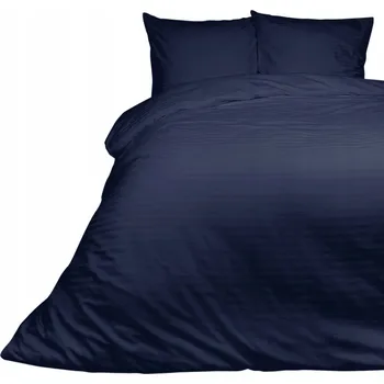 Povlečení Ložní Povlečení LUX Cizgili Satin 160x200 tmavě modrá