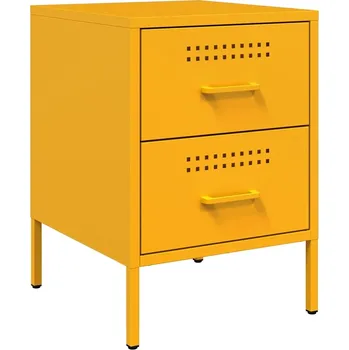 Noční stolek Noční stolek , hořčicový, 36x39x50,5 cm, ocel