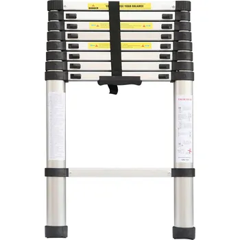 Žebřík ŽEBŘÍK TELESKOPICKÝ 2,3M HLINÍKOVÝ ROZKLÁDACÍ SKLÁDACÍ PŘENOSNÝ StandHeiz