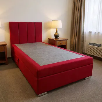Postel Postel jednolůžková 90x200 cm sarina bodó pravá (Jednolůžková čalouněná postel 90×200 cm – sametová elegance s praktickým úložným prostorem bordó)