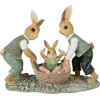 Clayre & Eef - Dekorativní figurka králíků 6PR5977