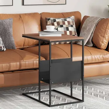 Konferenční stolek Nábytek XL Odkládací stolek černý 55 x 36 x 59,5 cm kompozitní dřevo 343104