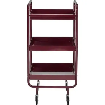 Konferenční stolek Stolek na kolečkách House Doctor HDRoll 42 x 85 x 38 cm 208580321 burgundské 83X