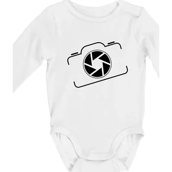 Zrcadlovka obrys - Body kojenecké s dlouhým rukávem - Dlouhý r. 3-6 měs ( Bílá )